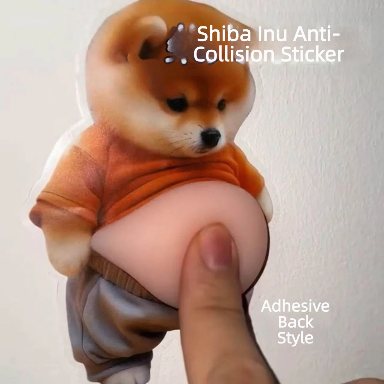 Cute Puppy Big Belly Squeeze Toy Creative Decompression Toy Anti Collision Sticker Fridge Sticker
