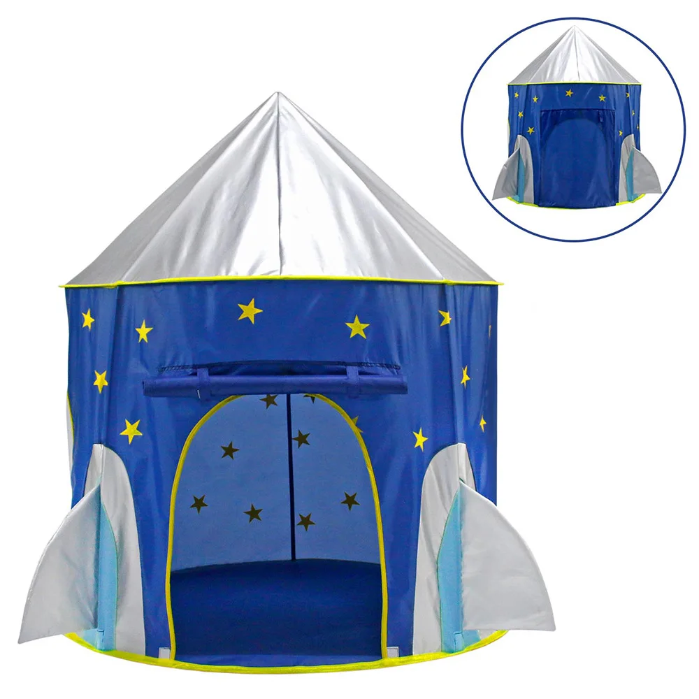 Vaikų palapinė raketų laivų palapinei – kosmoso tematikos „Pretend Play Tent“ – „Space Play House“.