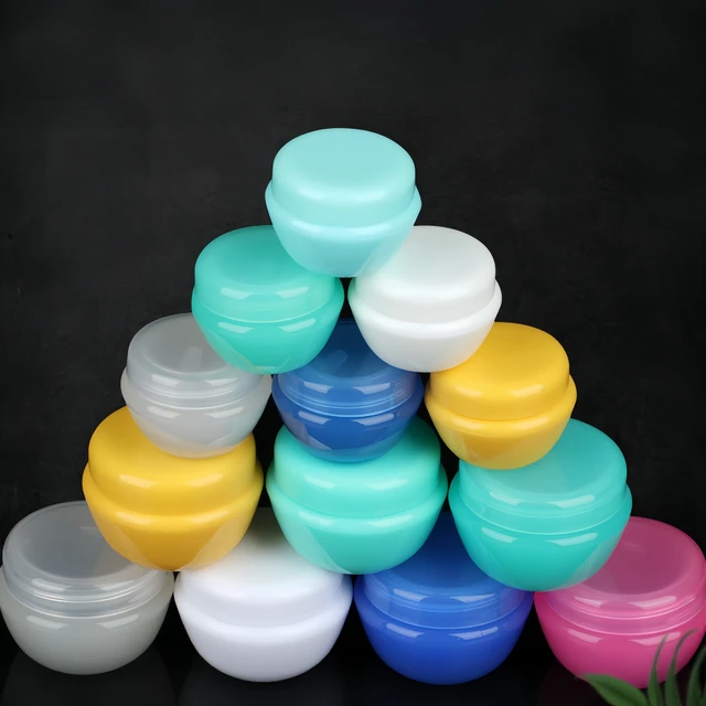 OEM Colorful Skincare Small Face Cream Custom Empty Lip Balm Scrub  Cosmetic Plastic Packaging Container Cream Jar