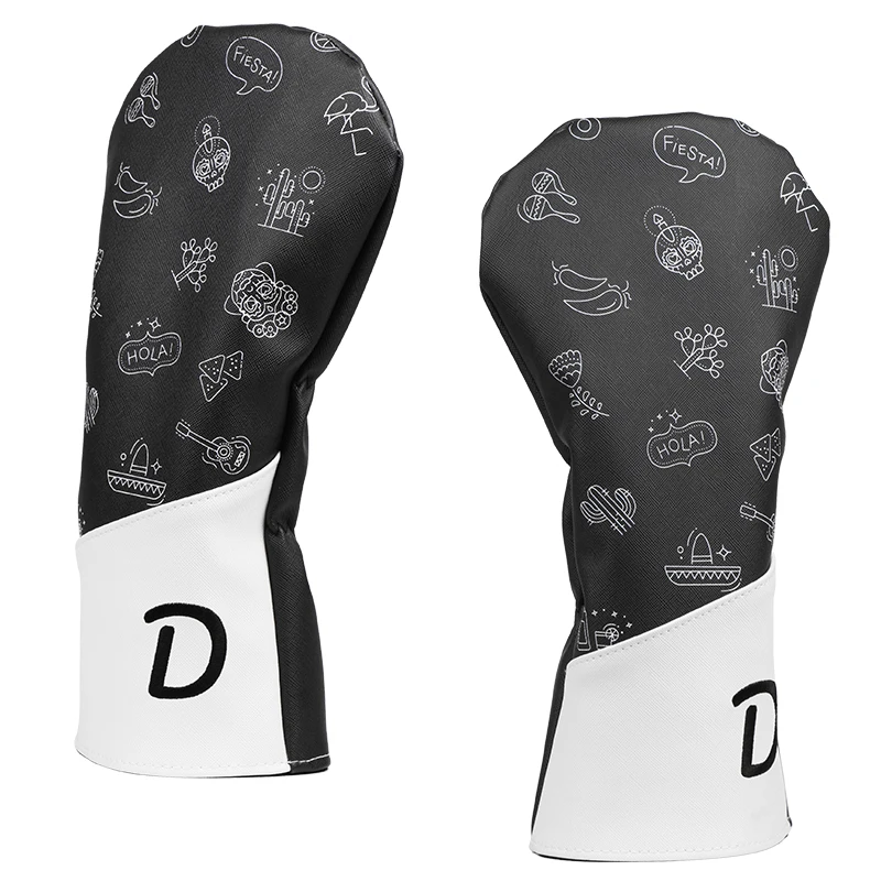 Classic Color Matching Golf Headcovers Waterproof Material Golf Driver