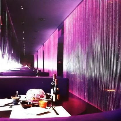 
 Colorful waterfall optical fiber curtain lighting decoration made by sparkle glowing optical fiber  