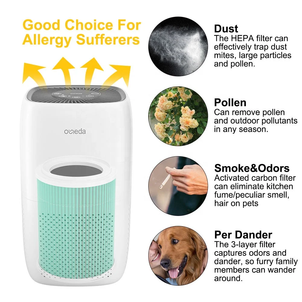 Household Room Pet Air Purifier with Hepa Filter Home Air Dust Cleaning