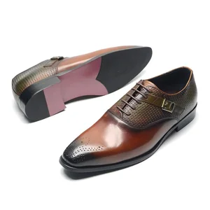 High-grade New Luxury Italian Leather Handmade Shoes Men's Wedding Business Oxfords Plus Size 46