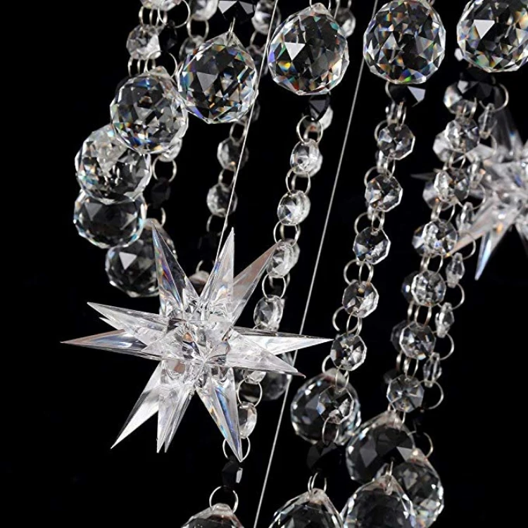 クリスタルスワールレインドロップシャンデリアライト装飾ホール