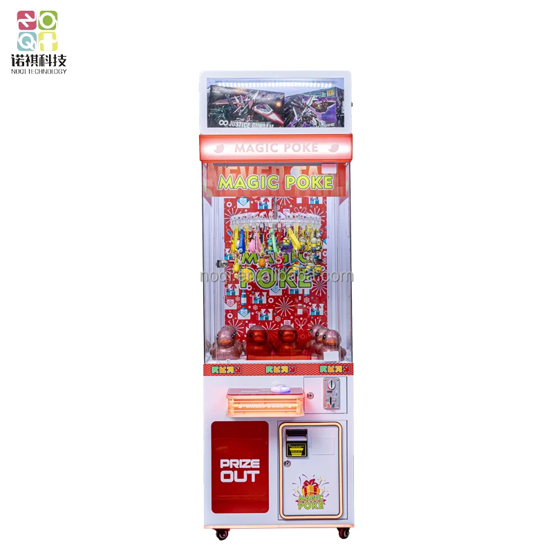 25 Inch Small Clip Prize Machine, Coin Operated 32 Slots Magic Poke Clip Prize Vending Game Machine