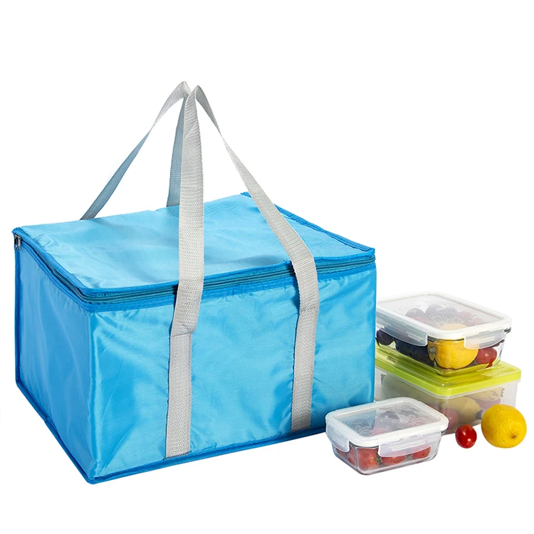 Classy Aluminum Foil Ziplock Waved Canvas Lunch Insulated Cooler Bag