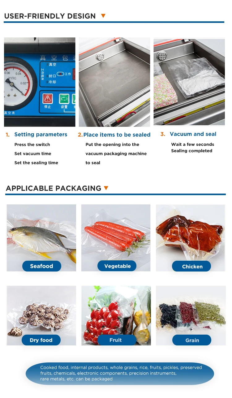 Dz300 Vacuum Package Machine With Bag Packing Sealing Machine Two