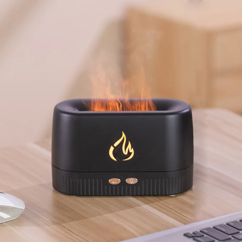 Flame Humidifier Fire Flame Effect Led Light Ultrasonic Usb Essential