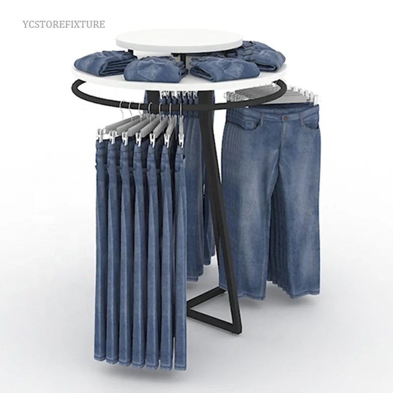 Popular Design 360 Degree Jeans Pants Round Clothing Display Rack