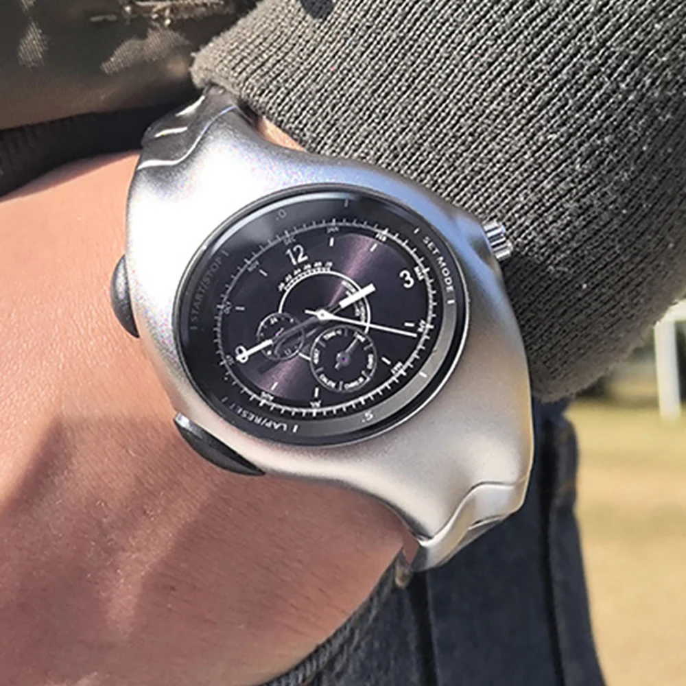 【日本未販売】Overspiked Watch l watch y2k Alien Twisted Y2K Watch – Retro Digital Stainless Steel Wristwatch