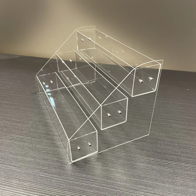 3 Tier Clear Acrylic Display Shelf Acrylic Riser Display Stand for Nail ...