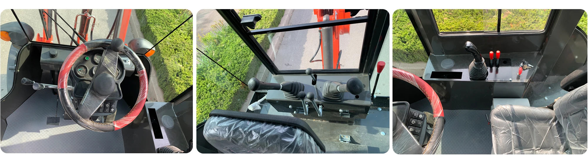 Shandong 1ton 4x4 back hoe loader excavator with attachments 