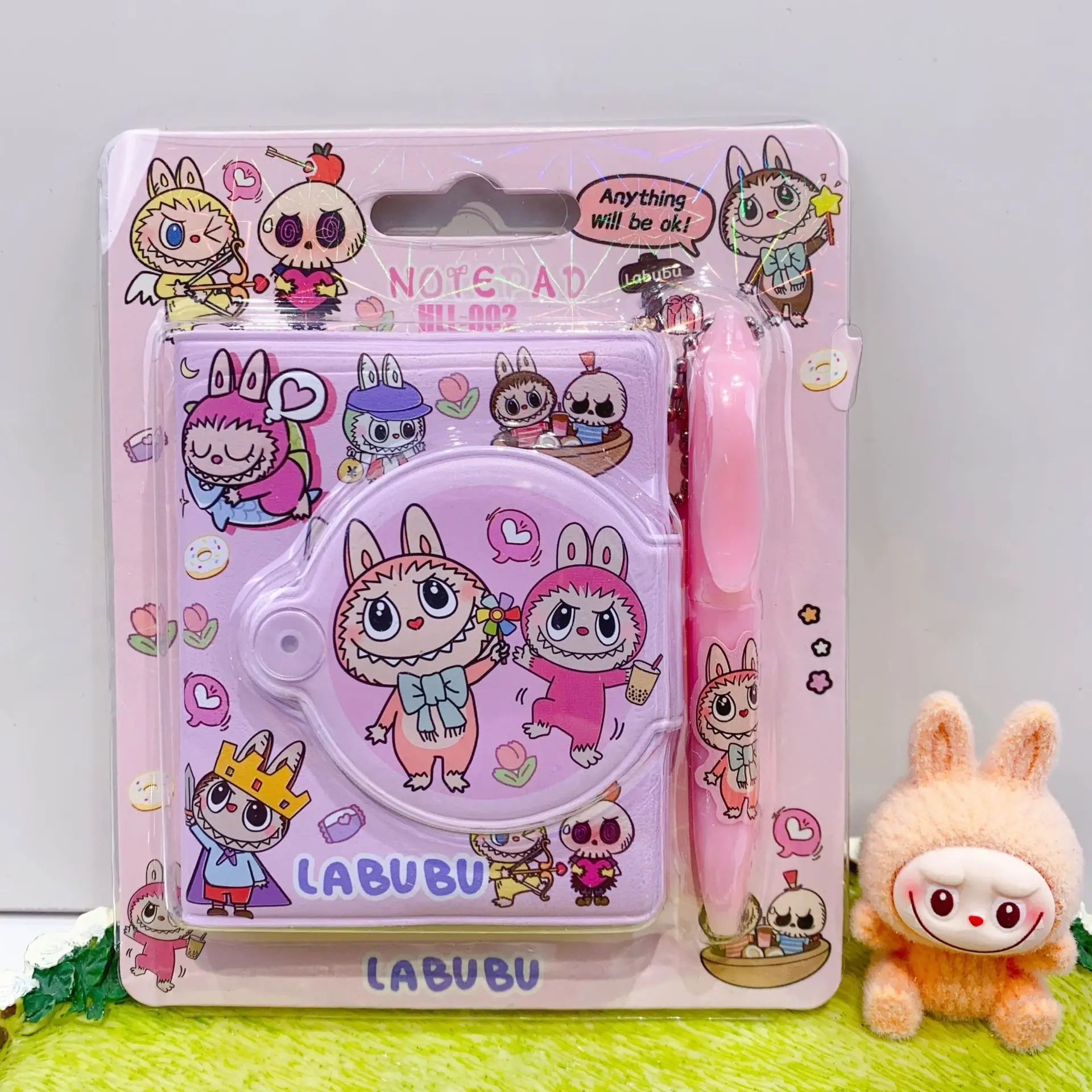 Y888 Labubu Notebook - Cute Anime Notepad with Pen Set