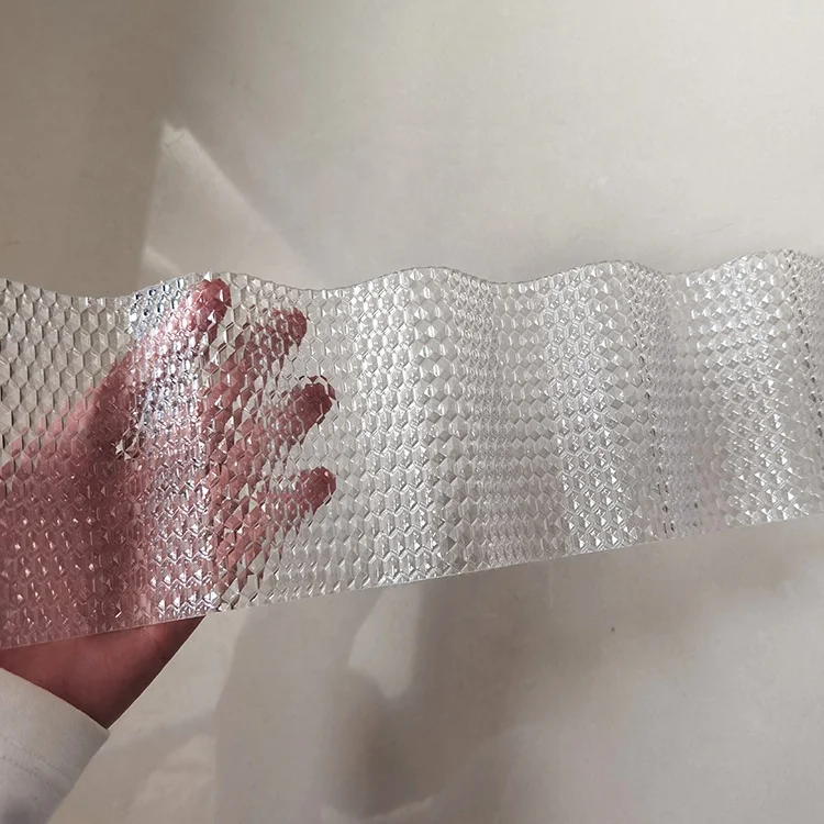 2.8mm diamond embossed wave polycarbonate corrugated clear roofing pc plastic polycarbonate tiles