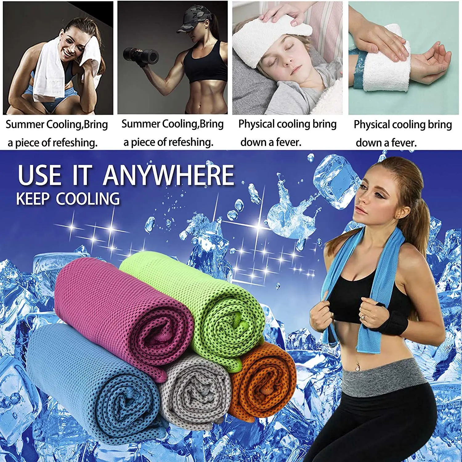 Professional Manufacture Cheap Soft and Quick Dry Ice Cooling Microfiber Sport Towel manufacture