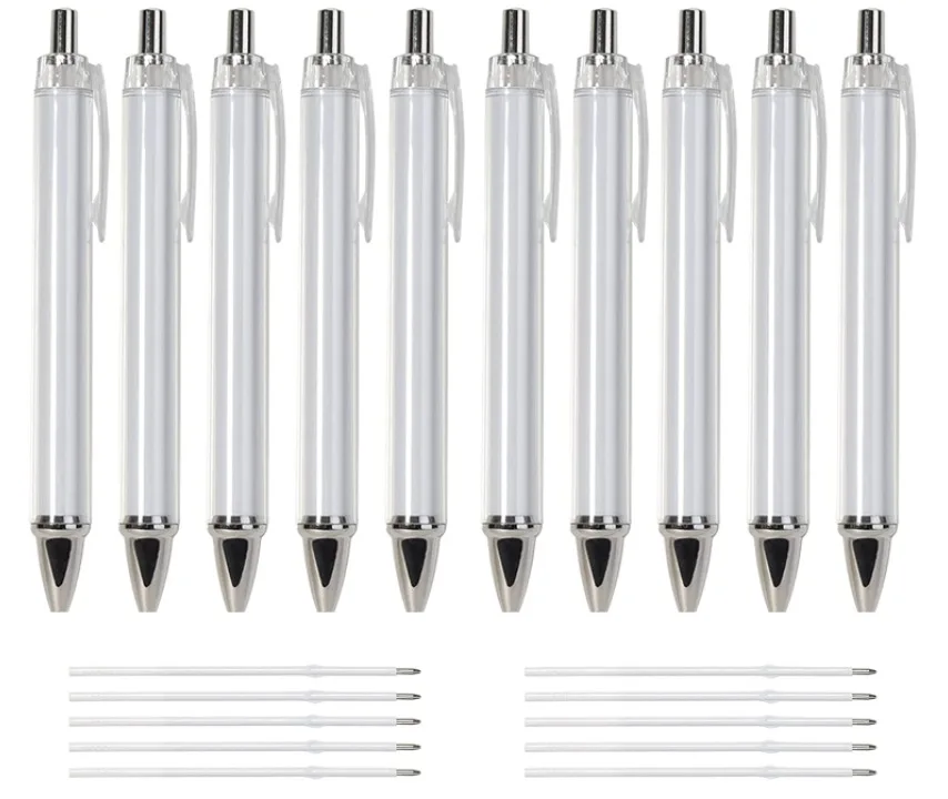 Rolling Paper Picture Insert DIY Plastic Click Hotel Pen Cartoon Idols Transparent White Pen Cheating Gadgets for Exam