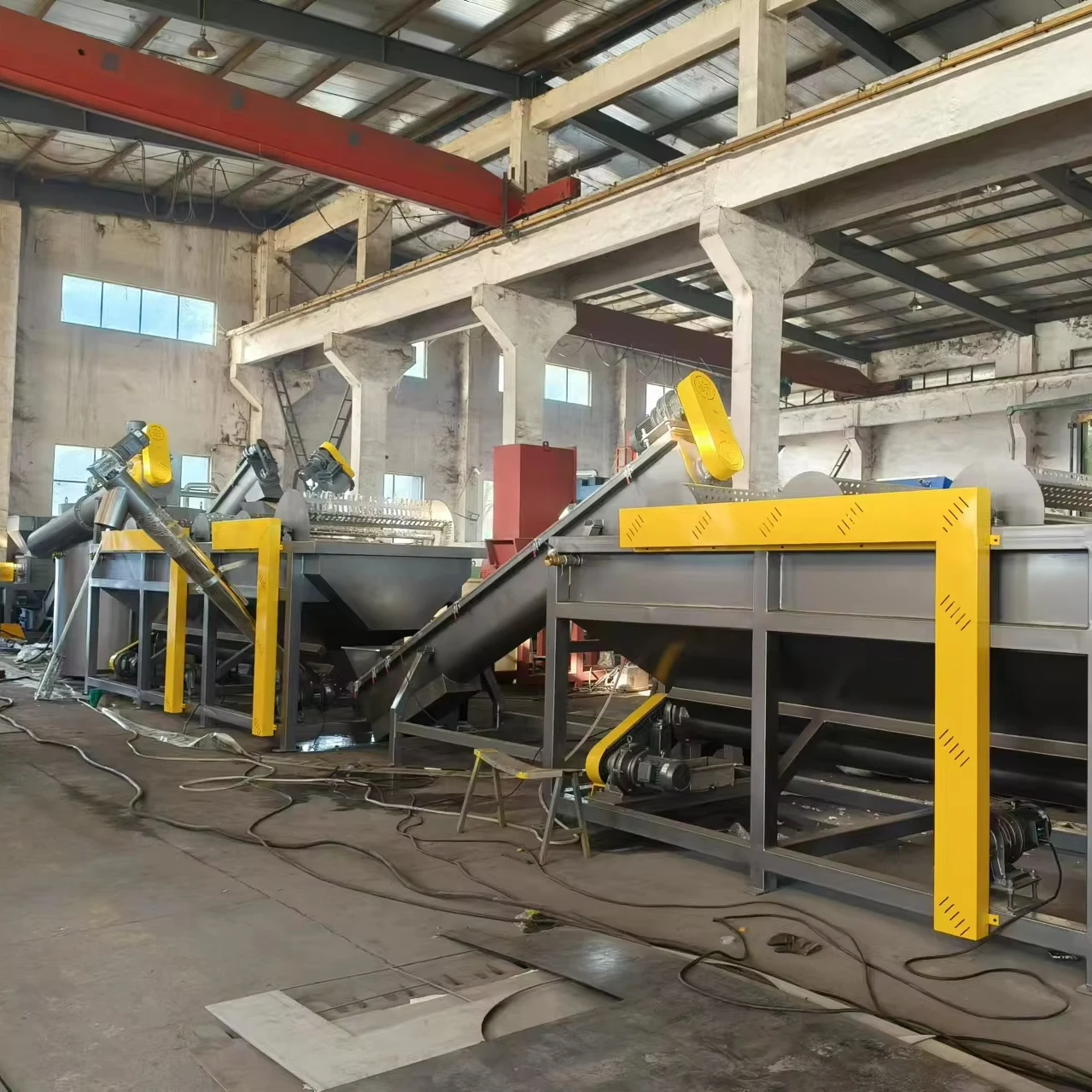 Fosita Automatic LDPE Plastic Film Recycling Machine Big PE Film Liner with Dewatering Equipment and Core Motor Component