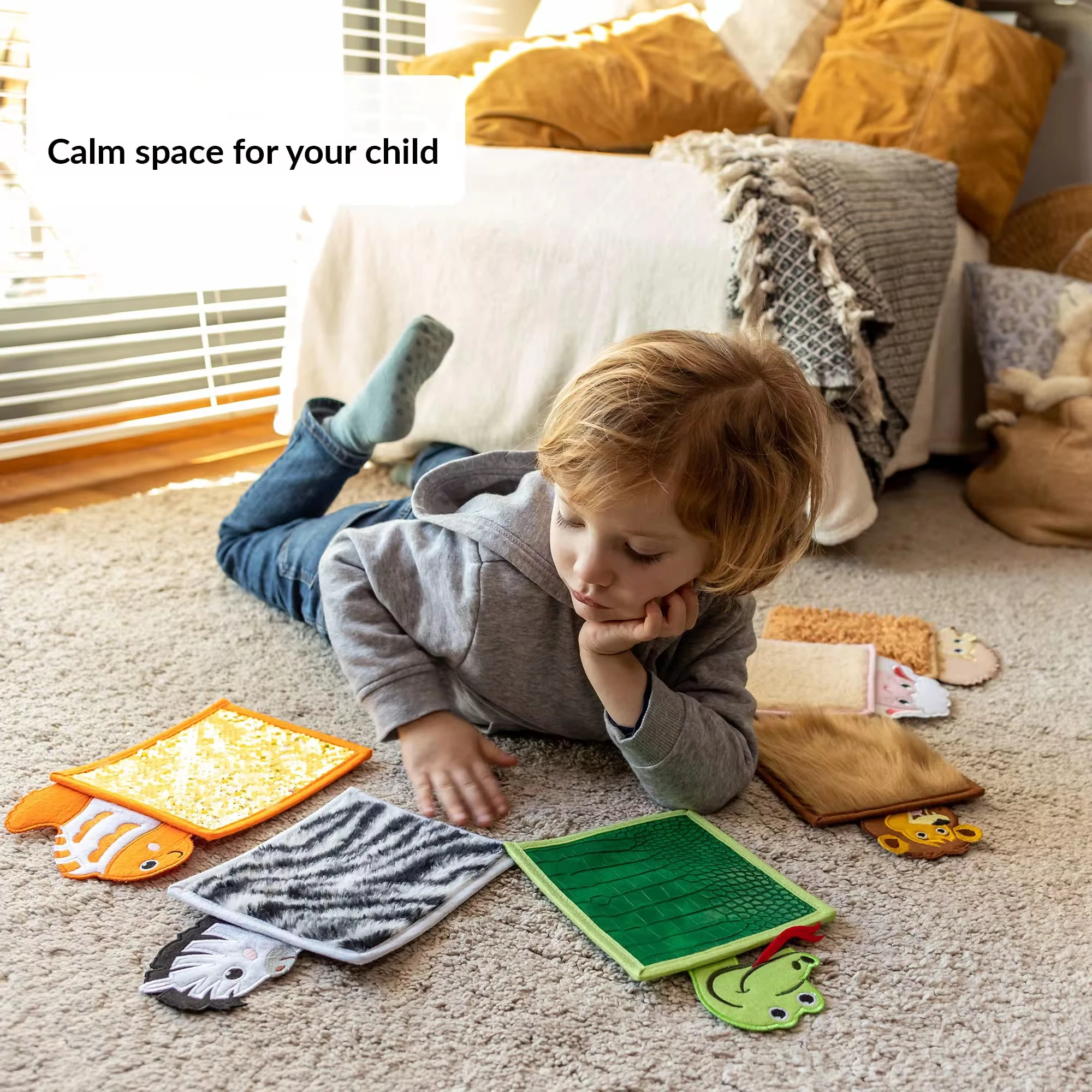 For Kids 16 Set For Autism - Tactile Floor Tiles & Wall Panels For Kids ...