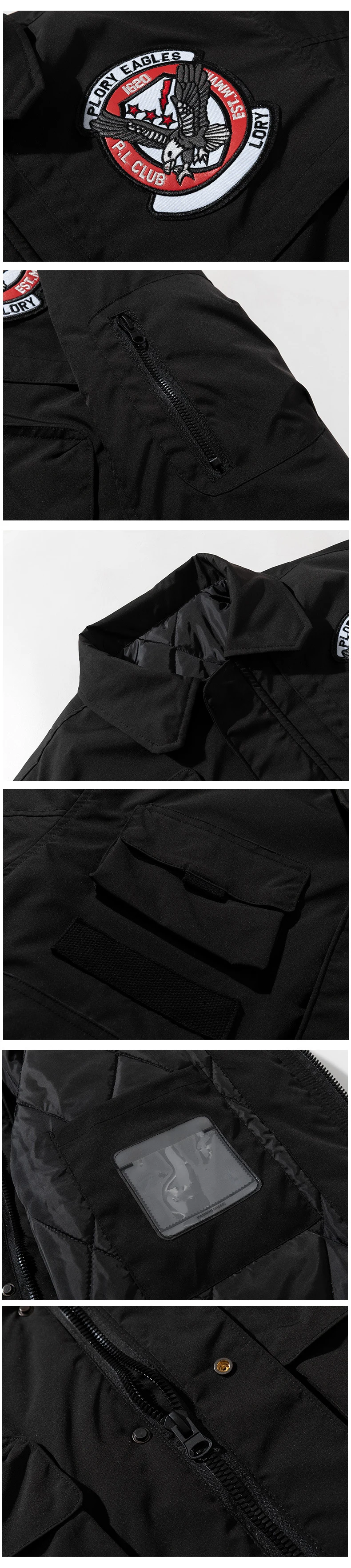 Men's Bomber Jacket American Retro Style Winter Cotton Work Wear_voghion.com