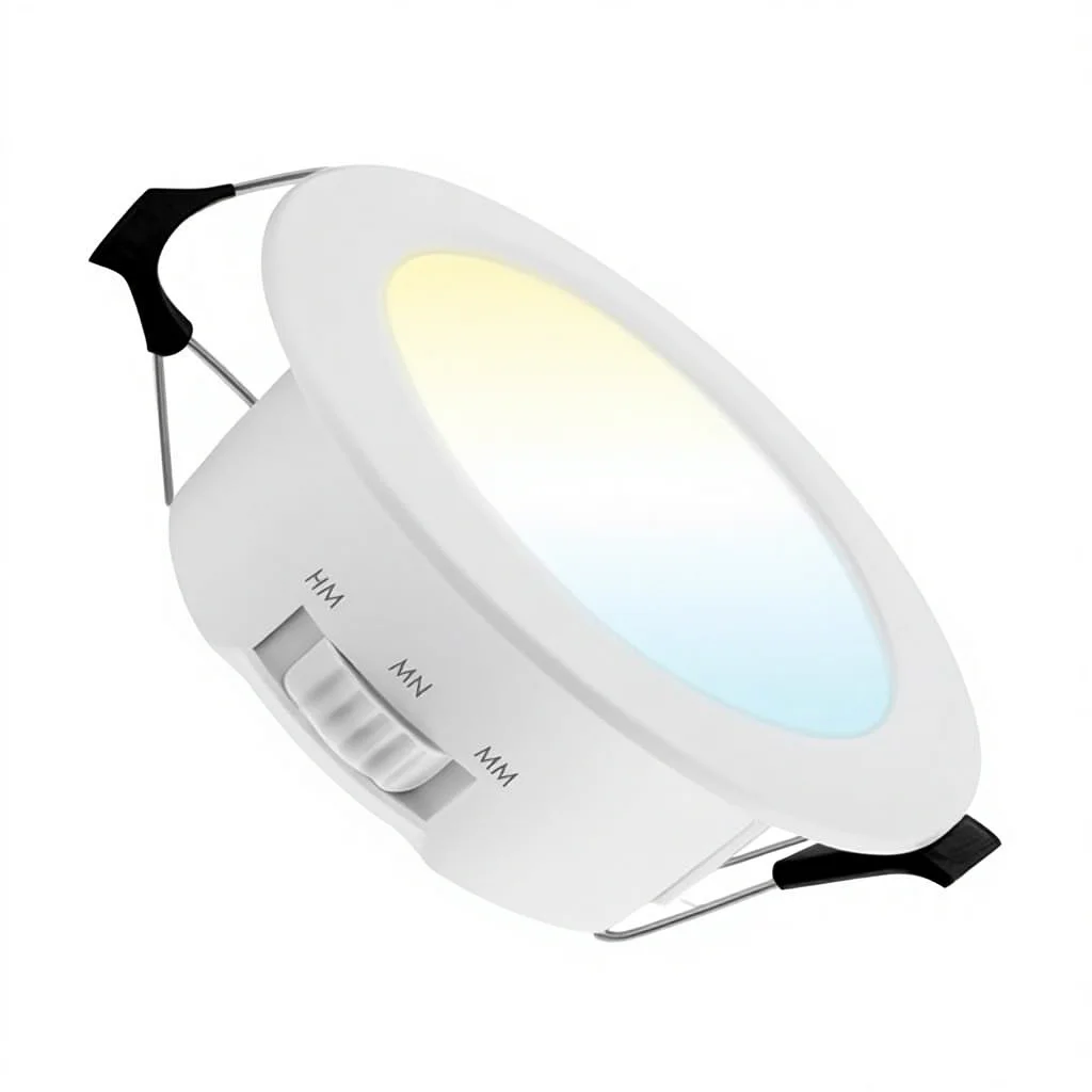 Grebeam 20 дана жарықтың күшін реттеуге болатын 5 Вт IP44 LED теріс орналасқан сыртқы жарықтандырғыш (жылы ақ 3000 К — салқын ақ 6000 К), диаметрін реттеуге болатын 65–75 мм