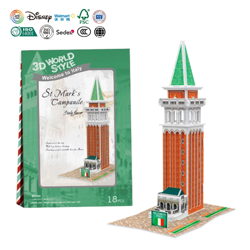 Китай OEM экологичный для печати ручной работы ремесло подарок небольшой дом мини здание DIY 3D бумага