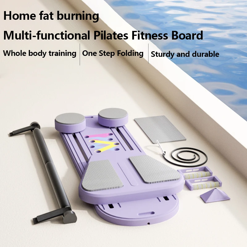 Foldable Pilates Reformer Set, Multi-Purpose Pilates Reformer Board For