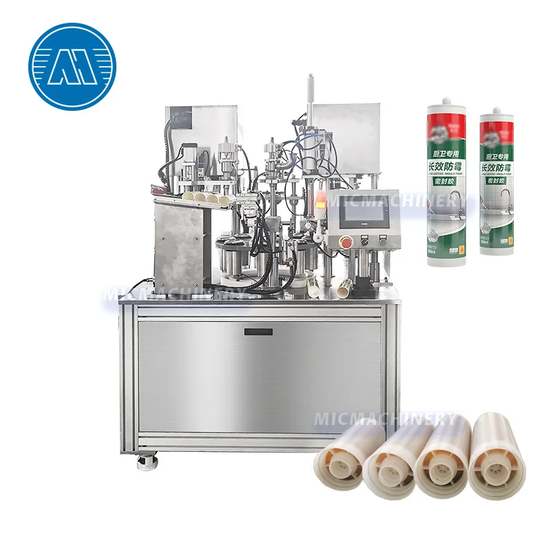 Automatic two-component hydraulic grease tube filter silicone cartridge ...