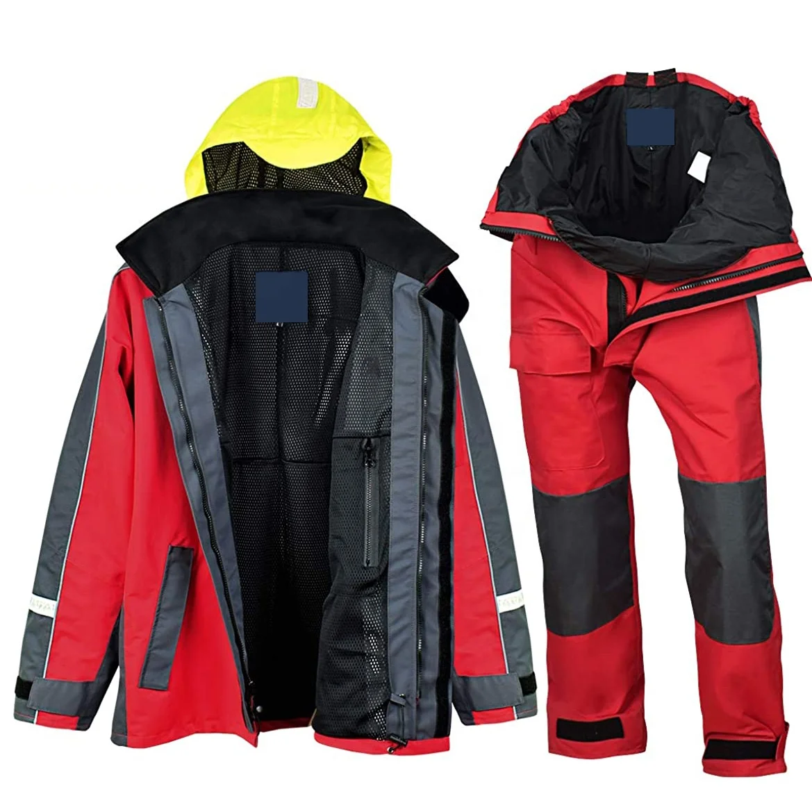 Парусный спорт куртка и штаны на подтяжках, водонепроницаемый дышащий побережье куртка из флиса с Рыбалка для мужчин и женщин