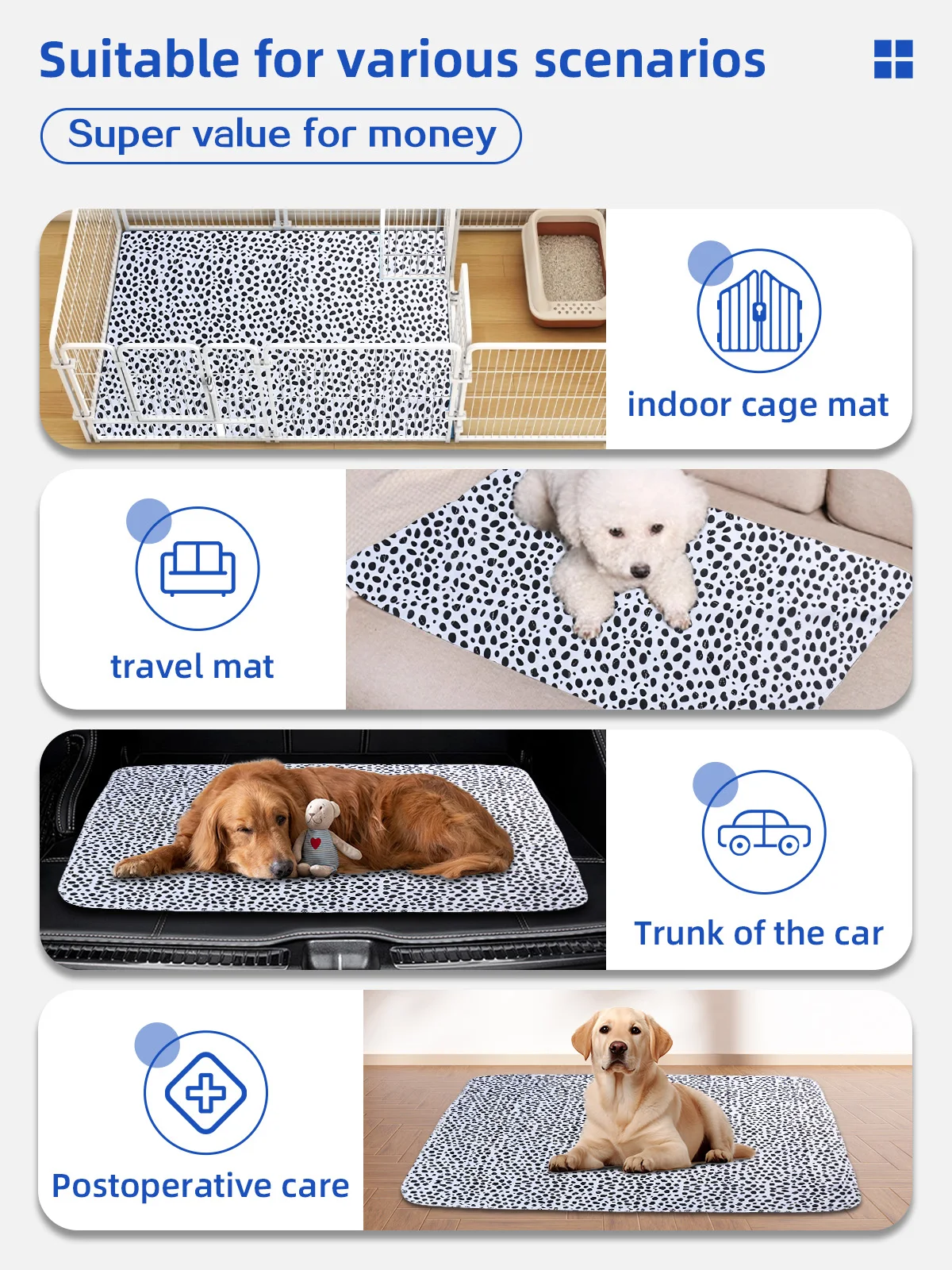 Wholesale Waterproof and Machine Washable Dog Pee Pad Puppy Training P - product detail 5