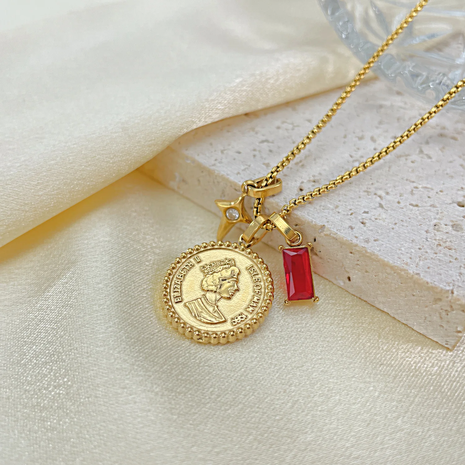 【VINTAGE HOLLYWOOD】Round Coin Necklace〜コインネックレス Amazon | American Coin Treasures ゴールドレイヤード シルバー