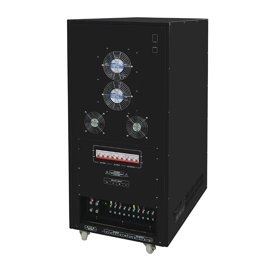 15KVA 192VDC Input 50Hz 60Hz Output 3 Phase Inbuilt MPPT PWM Charge Controller Low Frequency Hybrid Solar Inverter