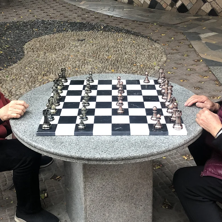 Marble chess set, 'Worthy Match