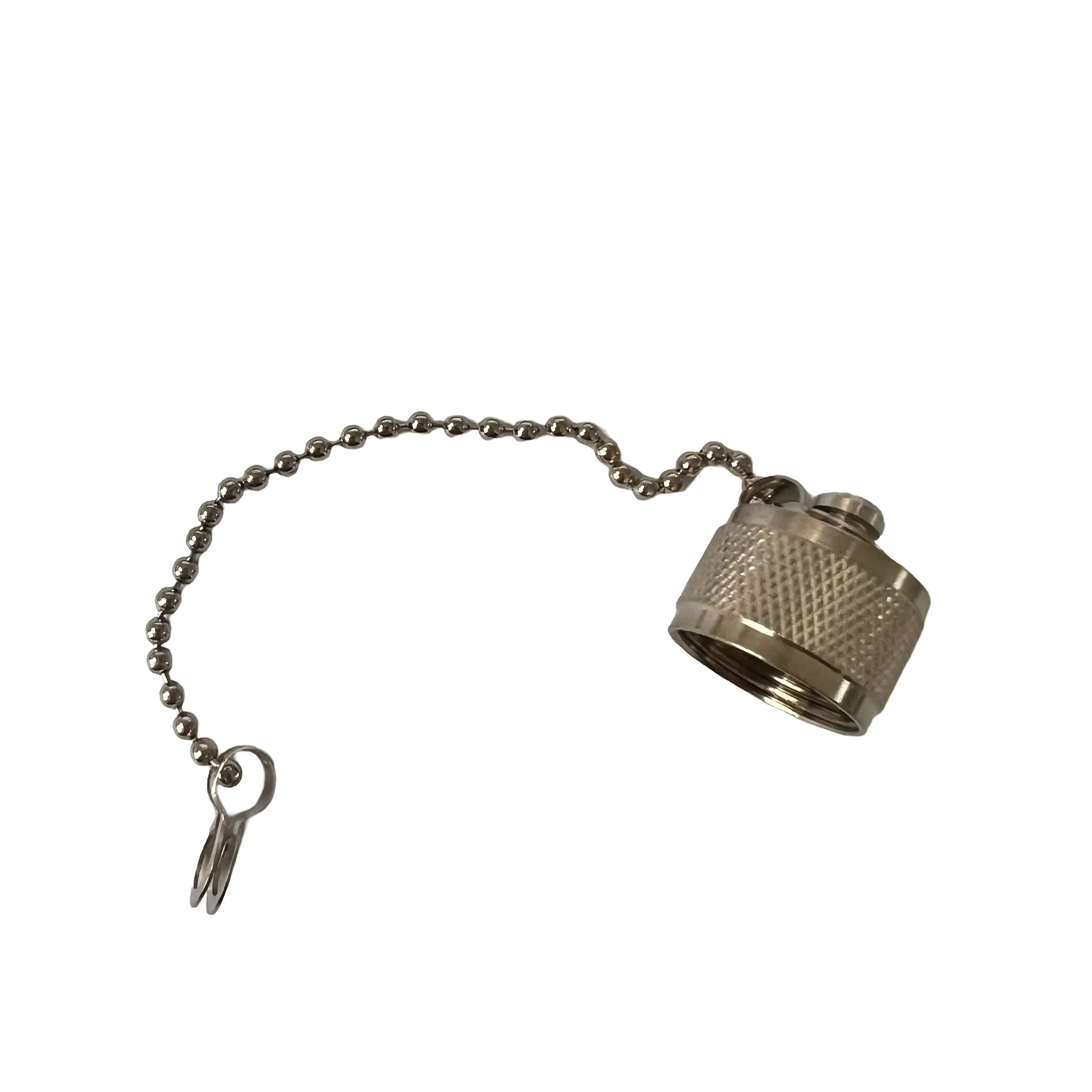 Factory Supply All Copper Chain N Dust Cap for N Male RF Connector Protector Dust Cap