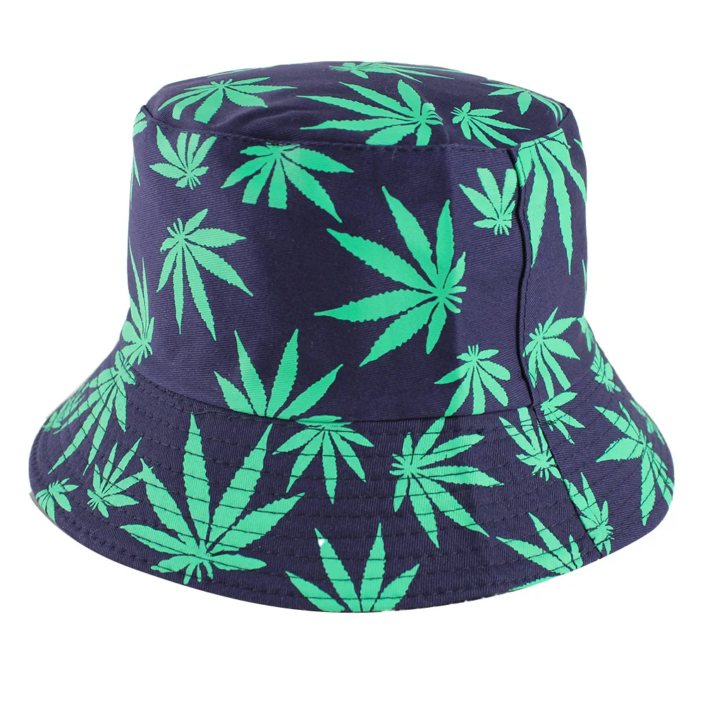 Color Maple Leaf Bucket Hat Hot Sale Sun Protect Hat Outdoor Folding