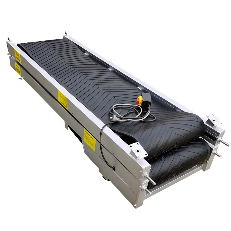 Movable Sand Belt Conveyor System Portable Aggregate Conveyor Soil Powder Belt Conveyor for Truck Loading Unloading