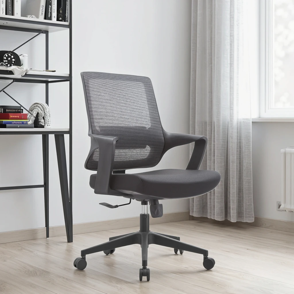Modern Comfortable Lounge Office Furniture Ergonomic Computer Desk Chairs Fixed Arms Adjustable Height Ergonomic Lumbar Support 6