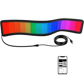 iledshow programmable led sign flexible advertising screen RGB led sign board car rear window scrolling message led display