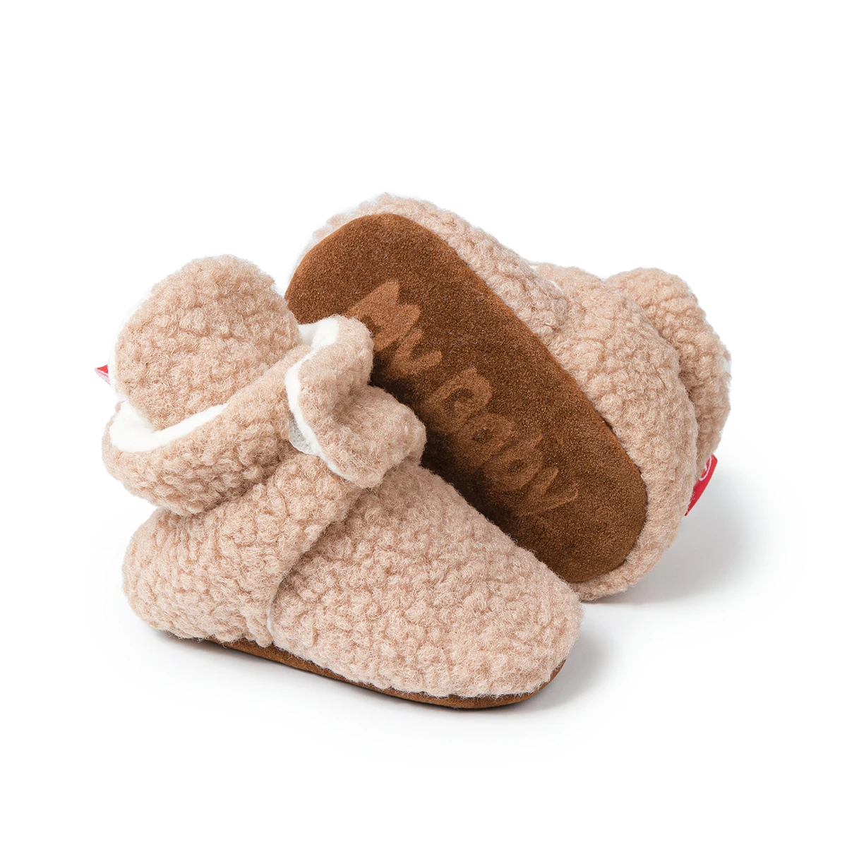 In Stock Infant Crib Booties Winter Warm Faux Suede Leather Cotton Soft  Sole Baby Socks Winter Baby Shoes