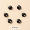 Cabochon rotondo in agata nera 7A