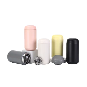 400ml Mini Small Cute Capsule Cup High-Looking 316 Stainless Steel Vacuum Cup Fresh Simple Pocket Cup Wholesale