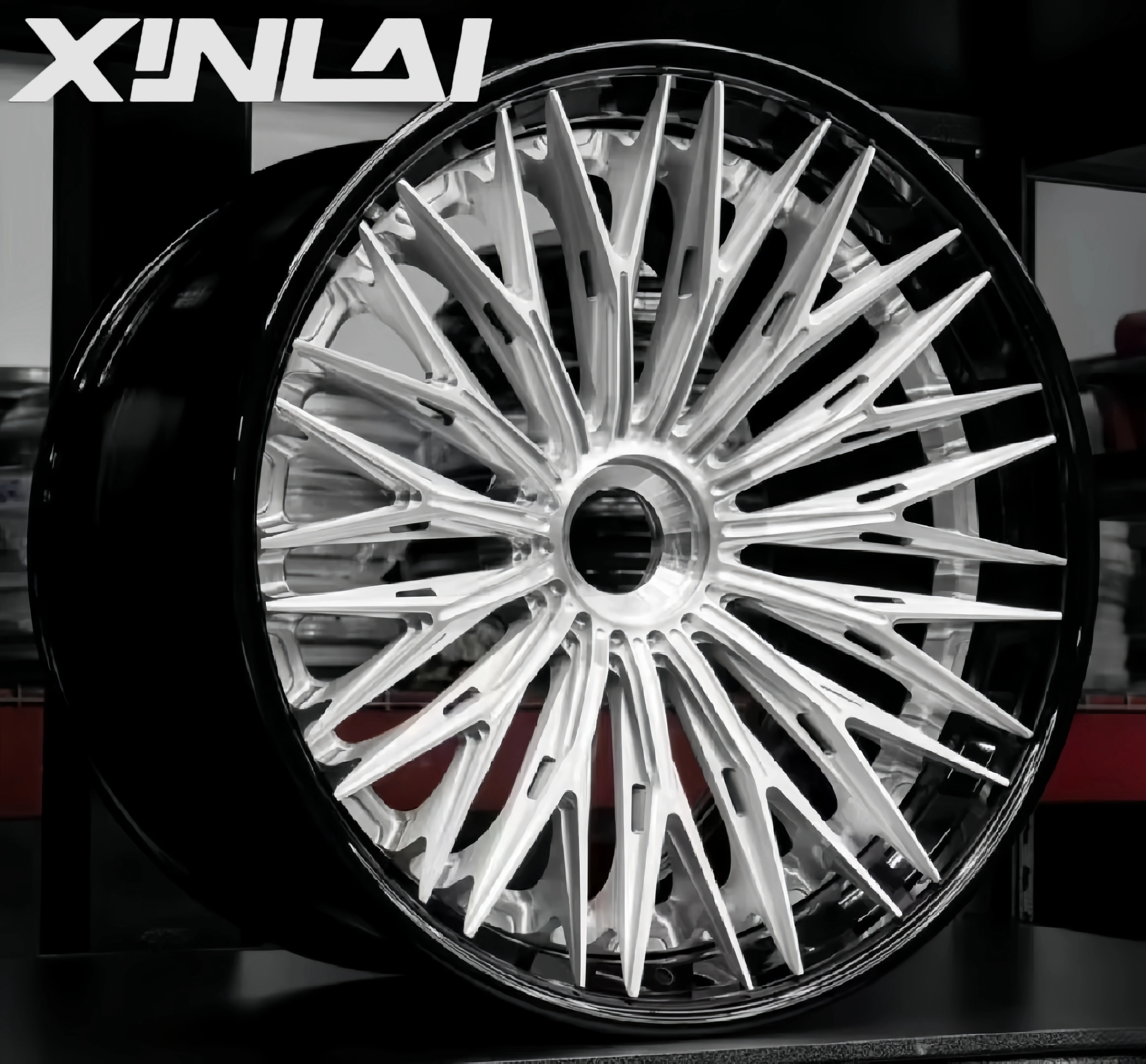 XINLAI Hot Sale 2 Piece Forged Brushed Polished 5x120 5x112 5x114.3 18 19 20 21 22 Inch Wheel for Racing Car Wheel - Image 2