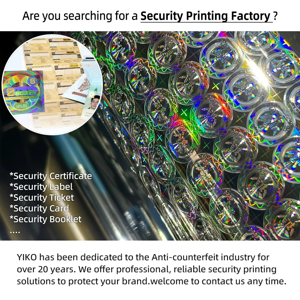 カスタムセキュリティ tamper evident 3Dホログラムシール｜電子機器用