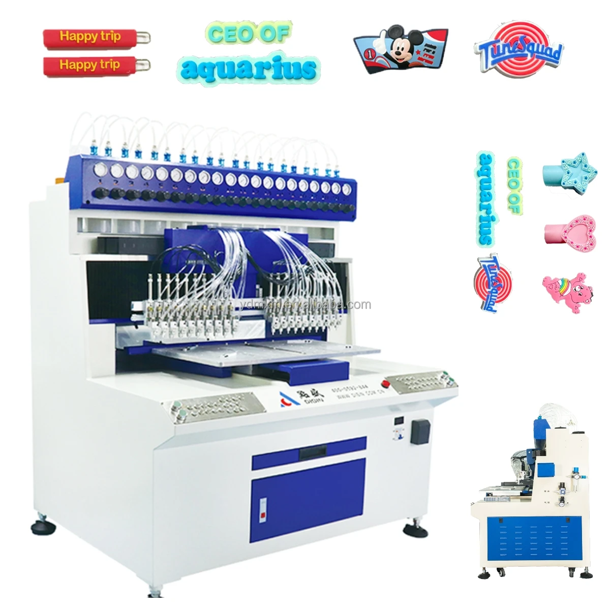Automatic PVC Rubber Card Sets Making Machine  for Slipper Surface 3d Soft Pvc Keychain Machine