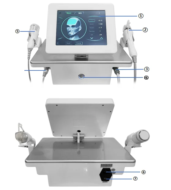 Facial Radio frequency vacuum rf Skin Tightening Rf Microneedling Machine