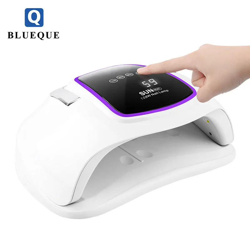 2021 BLUEQUE New Item  108w  Uv Gel Nail Curing Lamp Light Dryer Led Nail Lamp