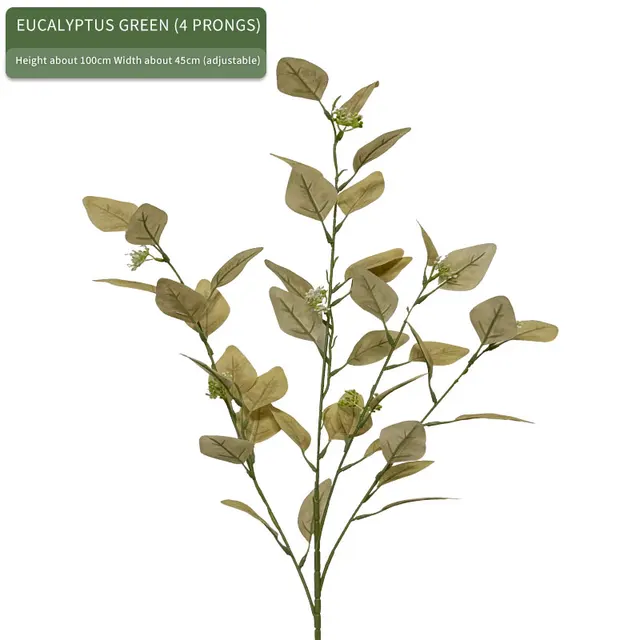 Real Touch Artificial Eucalyptus Plant Apple Leaf Wall Flower Arrangements for Christmas Valentine's Day Graduation Decorations