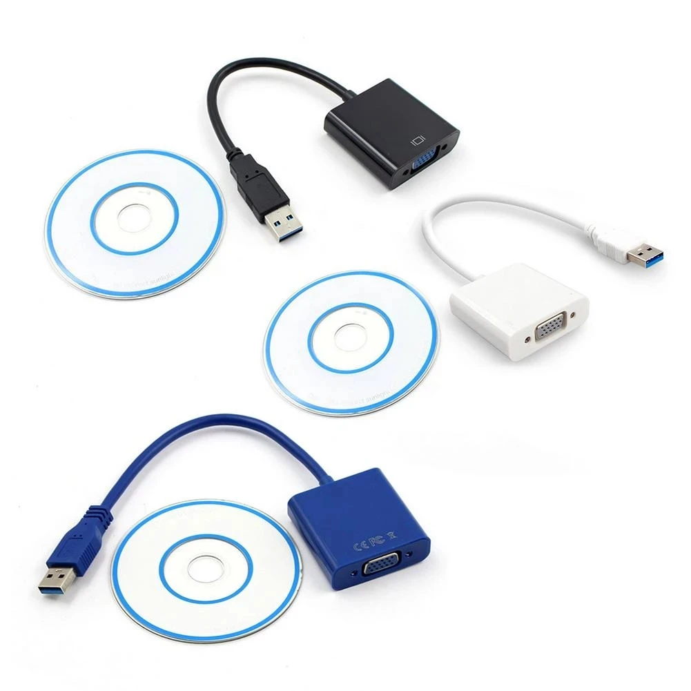 to VGA Video Graphic Converter 1080P Adapter