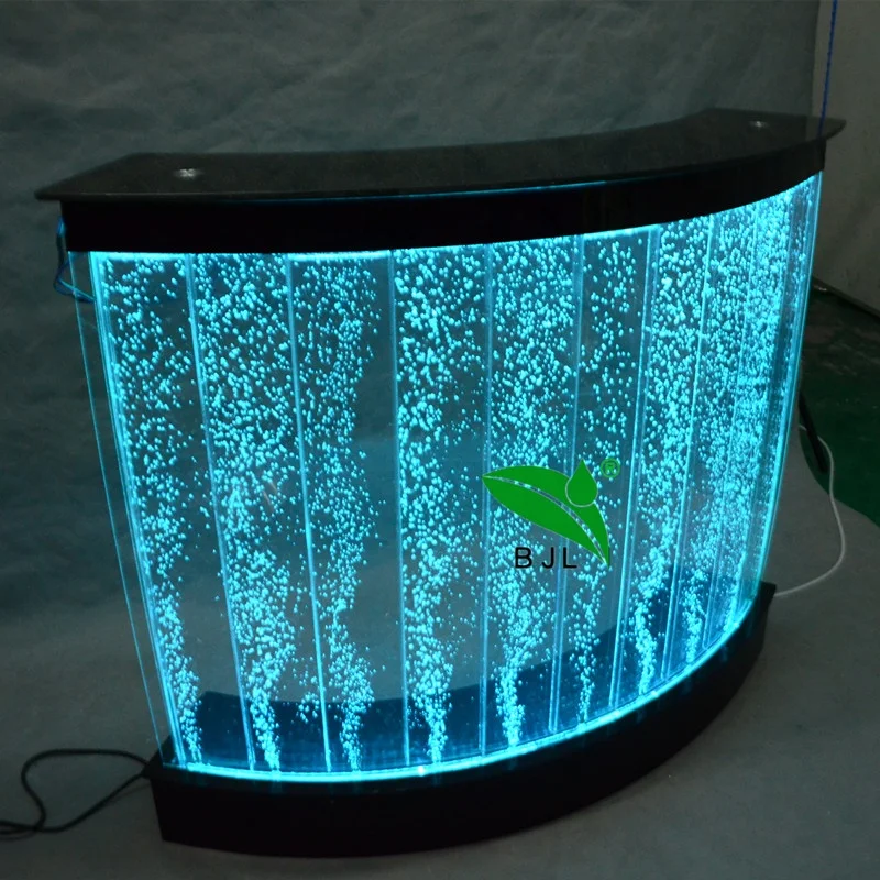 商業用LEDアクアリウムバブルカーブバーカウンター受け付けデスク