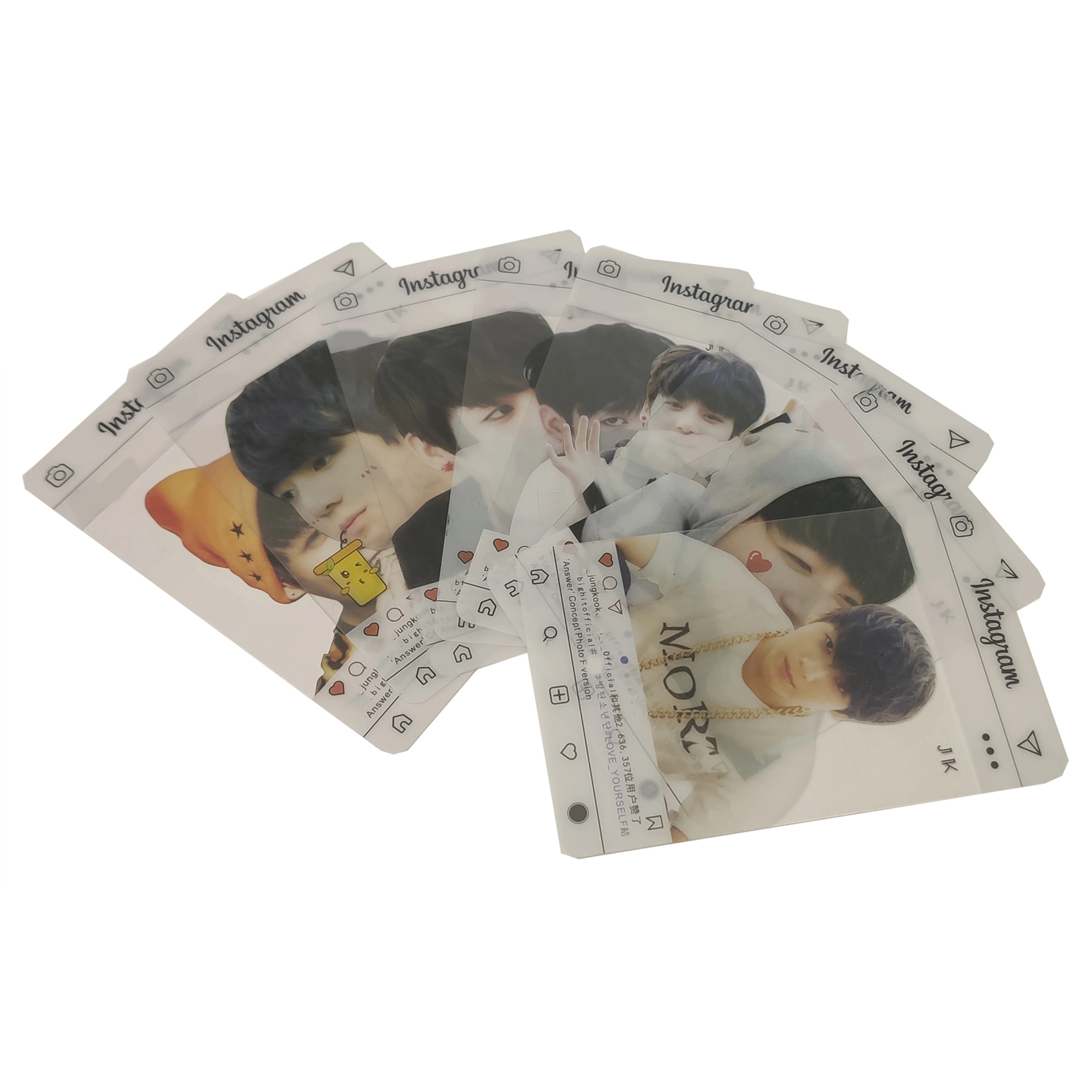 Custom Printing Kpop  Transparent  PVC Waterproof  Photocard