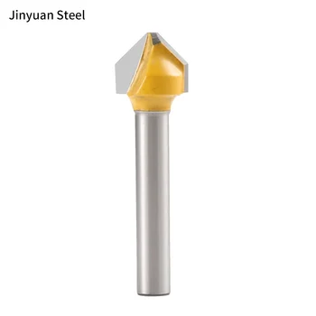 Chamfering Milling Cutter Carbide Steel 3D Cutter V-shaped Cutter Computer Engraving Machine Tool Woodworking  2